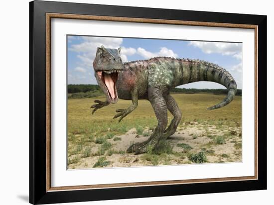 Allosaurus Dinosaur, Artwork-Roger Harris-Framed Photographic Print