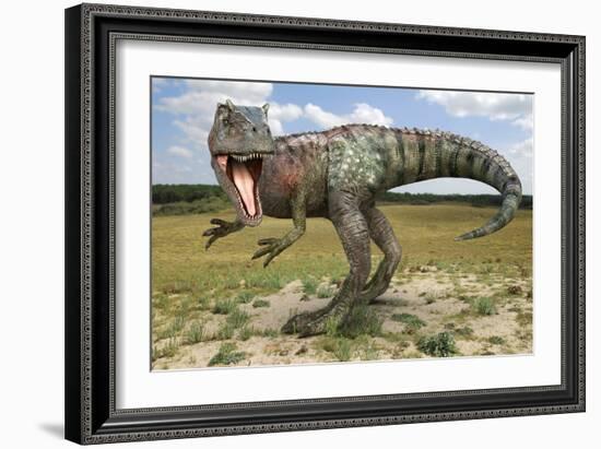 Allosaurus Dinosaur, Artwork-Roger Harris-Framed Photographic Print