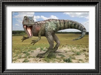 Allosaurus, bipedal carnivorous dinosaur available as Framed