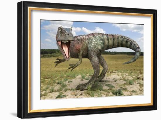 Allosaurus Dinosaur, Artwork-Roger Harris-Framed Photographic Print