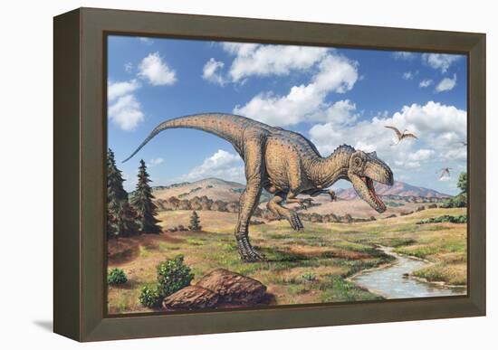 Allosaurus Dinosaur-Joe Tucciarone-Framed Premier Image Canvas