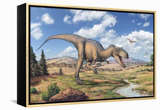 Allosaurus Dinosaur-Joe Tucciarone-Framed Premier Image Canvas