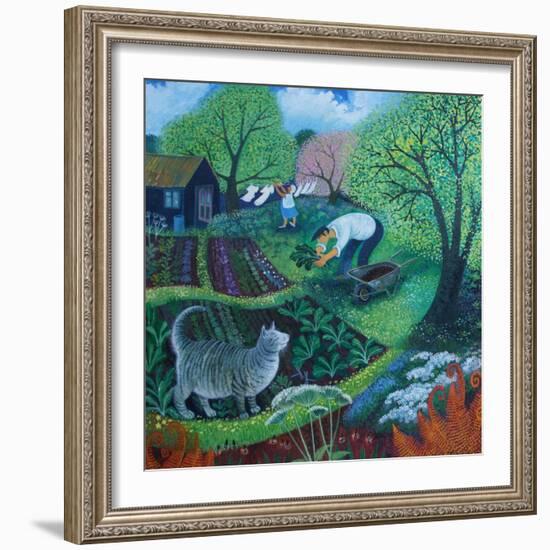 Allotment Cat-Lisa Graa Jensen-Framed Giclee Print