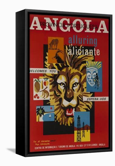 Alluring Angola Welcomes You, Tourism Office Travel Poster-null-Framed Premier Image Canvas