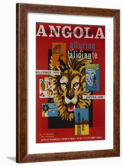 Alluring Angola Welcomes You, Tourism Office Travel Poster-null-Framed Giclee Print