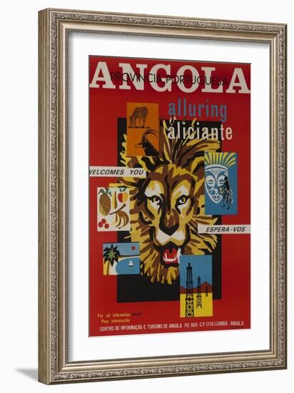 Alluring Angola Welcomes You, Tourism Office Travel Poster-null-Framed Giclee Print