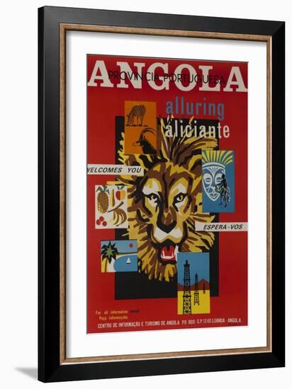 Alluring Angola Welcomes You, Tourism Office Travel Poster-null-Framed Giclee Print