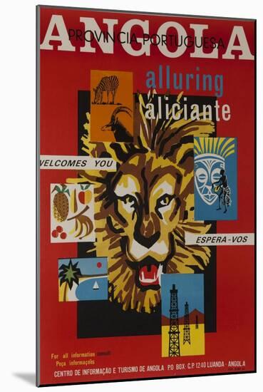 Alluring Angola Welcomes You, Tourism Office Travel Poster-null-Mounted Giclee Print