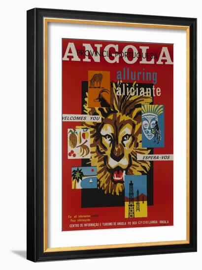 Alluring Angola Welcomes You, Tourism Office Travel Poster-null-Framed Giclee Print