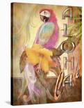 Macaw Cafe-Alma Lee-Stretched Canvas