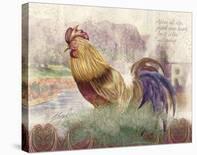Paisley Rooster-Alma Lee-Stretched Canvas