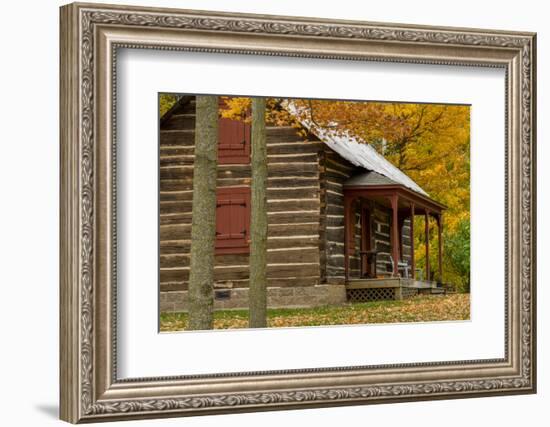 Almelund Log Cabin, Autumn-Steven Gaertner-Framed Photographic Print