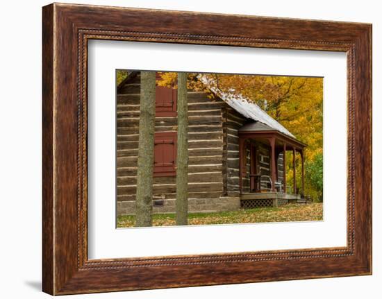 Almelund Log Cabin, Autumn-Steven Gaertner-Framed Photographic Print