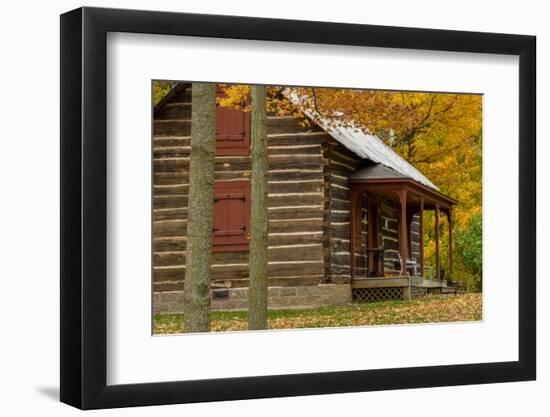 Almelund Log Cabin, Autumn-Steven Gaertner-Framed Photographic Print