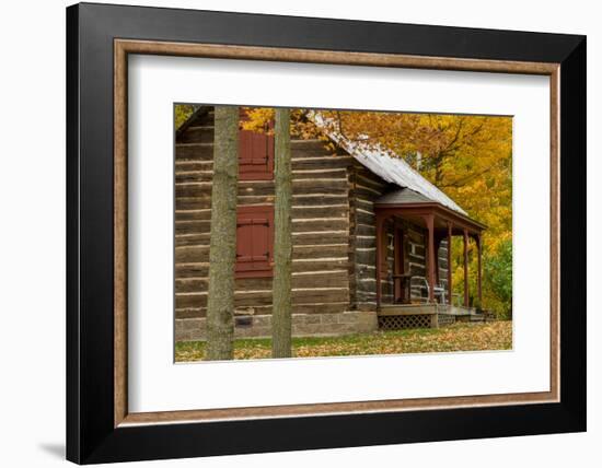 Almelund Log Cabin, Autumn-Steven Gaertner-Framed Photographic Print