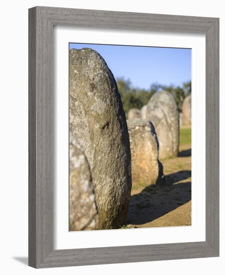 Almendres Cromlech Ancient Stone Circle. Portugal-Martin Zwick-Framed Photographic Print