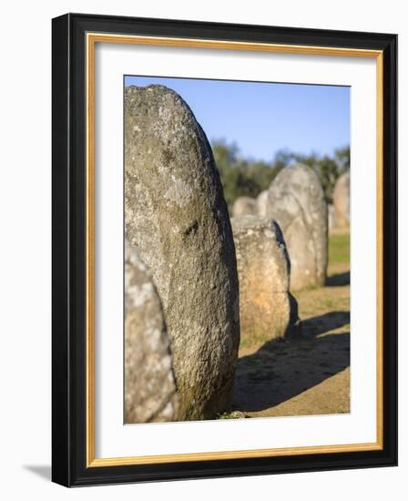 Almendres Cromlech Ancient Stone Circle. Portugal-Martin Zwick-Framed Photographic Print