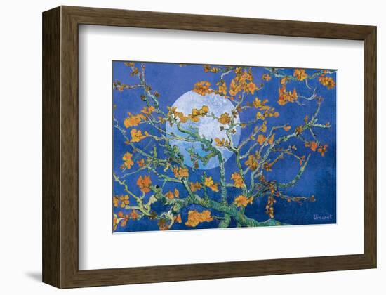 Almond Branches by Moonlight-null-Framed Art Print