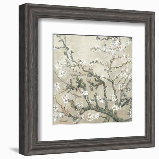 Almond Branches in Bloom, San Remy, c.1890 (tan)-Vincent van Gogh-Framed Premium Giclee Print