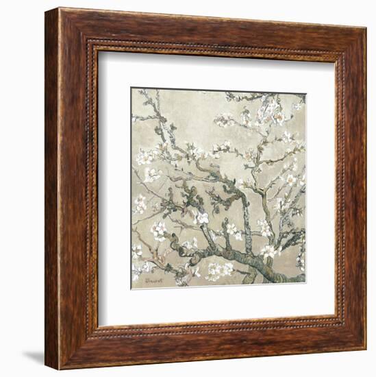 Almond Branches in Bloom, San Remy, c.1890 (tan)-Vincent van Gogh-Framed Premium Giclee Print