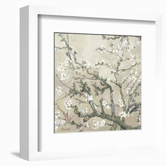 Almond Branches in Bloom, San Remy, c.1890 (tan)-Vincent van Gogh-Framed Premium Giclee Print
