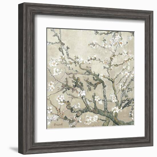 Almond Branches in Bloom, San Remy, c.1890 (tan)-Vincent van Gogh-Framed Premium Giclee Print