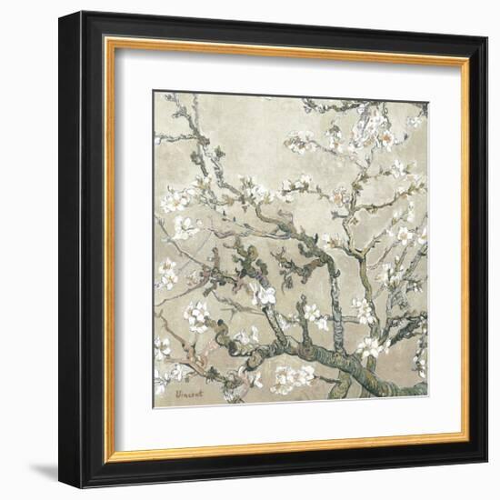 Almond Branches in Bloom, San Remy, c.1890 (tan)-Vincent van Gogh-Framed Premium Giclee Print