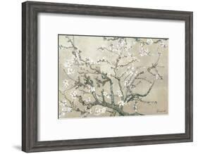 Almond Branches in Bloom, San Remy, c.1890 (tan)-Vincent van Gogh-Framed Premium Giclee Print