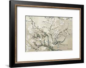 Almond Branches in Bloom, San Remy, c.1890 (tan)-Vincent van Gogh-Framed Premium Giclee Print