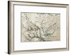 Almond Branches in Bloom, San Remy, c.1890 (tan)-Vincent van Gogh-Framed Premium Giclee Print