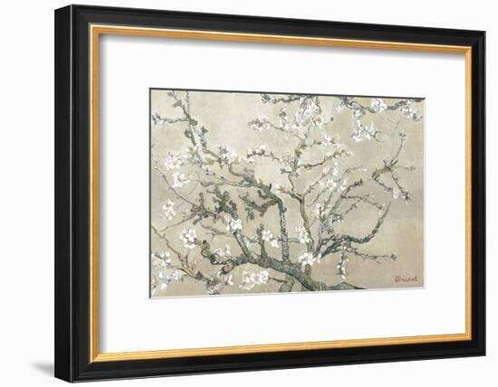 Almond Branches in Bloom, San Remy, c.1890 (tan)-Vincent van Gogh-Framed Premium Giclee Print