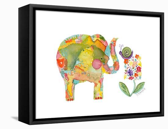 Almost Eye to Eye Elephant-Wyanne-Framed Premier Image Canvas