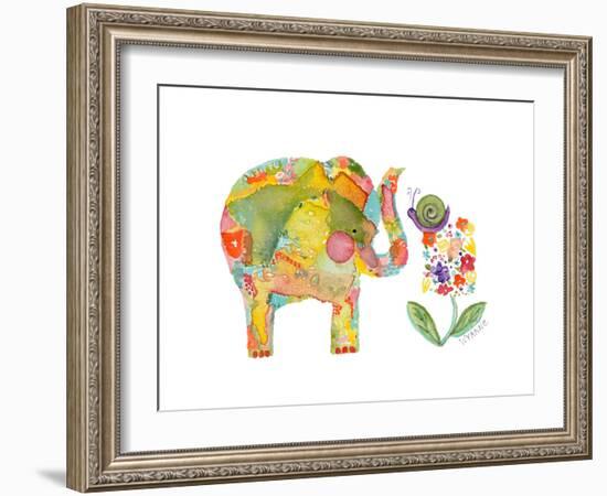 Almost Eye to Eye Elephant-Wyanne-Framed Giclee Print