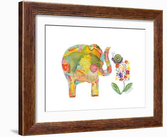 Almost Eye to Eye Elephant-Wyanne-Framed Giclee Print