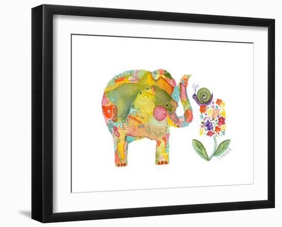 Almost Eye to Eye Elephant-Wyanne-Framed Giclee Print
