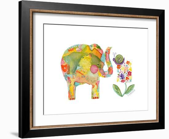 Almost Eye to Eye Elephant-Wyanne-Framed Giclee Print