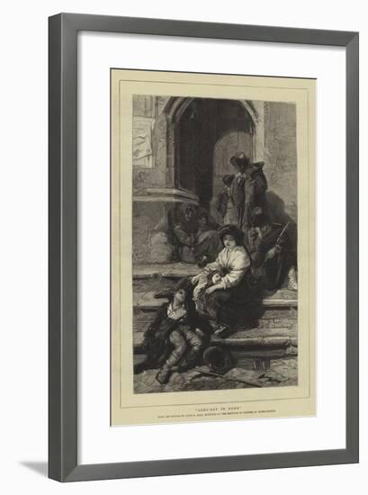 Alms-Day in Rome-Guido Bach-Framed Giclee Print