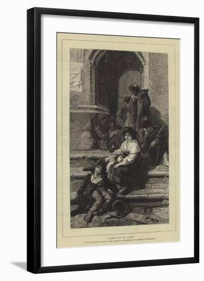 Alms-Day in Rome-Guido Bach-Framed Giclee Print