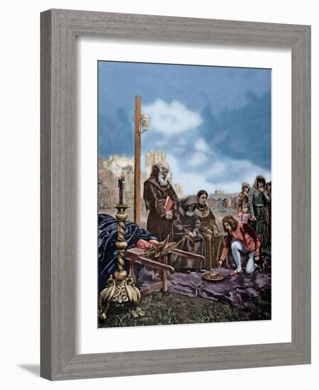 Alms for the Soul of Constable Don Alvaro De Luna (1390-1453)-Adolf Closs-Framed Giclee Print