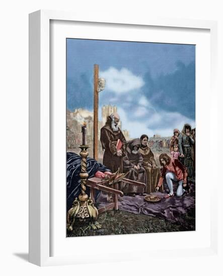 Alms for the Soul of Constable Don Alvaro De Luna (1390-1453)-Adolf Closs-Framed Giclee Print