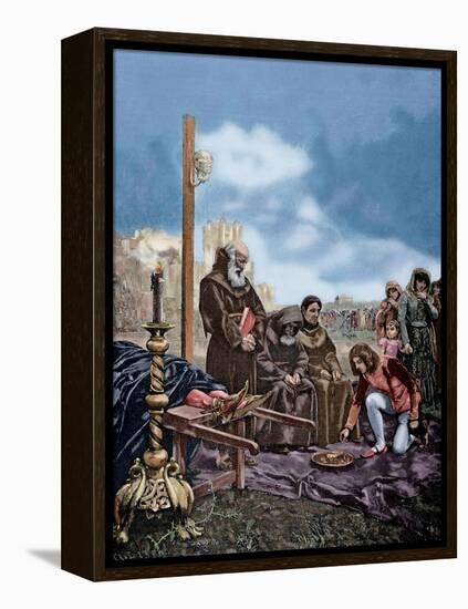 Alms for the Soul of Constable Don Alvaro De Luna (1390-1453)-Adolf Closs-Framed Premier Image Canvas