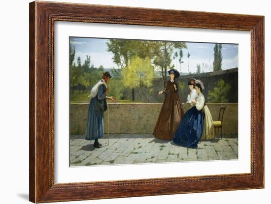 Almsgiving, 1864-Silvestro Lega-Framed Giclee Print