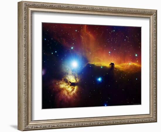 Alnitak Region in Orion (Flame Nebula NGC2024, Horsehead Nebula IC434)-Stocktrek Images-Framed Premium Photographic Print