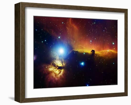 Alnitak Region in Orion (Flame Nebula NGC2024, Horsehead Nebula IC434)-Stocktrek Images-Framed Photographic Print