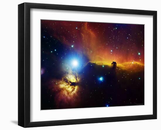 Alnitak Region in Orion (Flame Nebula NGC2024, Horsehead Nebula IC434)-Stocktrek Images-Framed Photographic Print