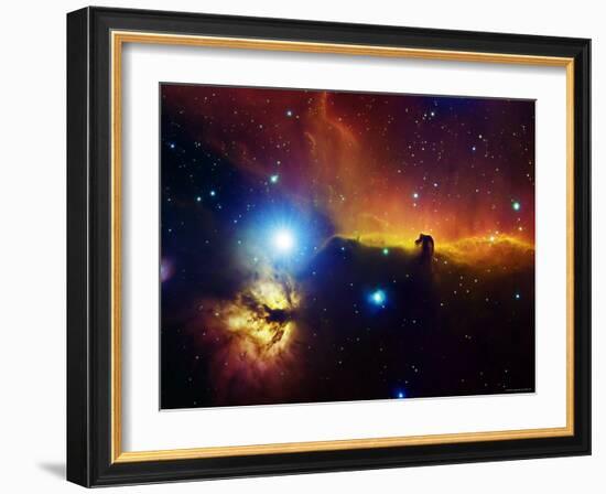 Alnitak Region in Orion (Flame Nebula NGC2024, Horsehead Nebula IC434)-Stocktrek Images-Framed Photographic Print