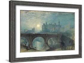 Alnwick Castle, C. 1829-J^ M^ W^ Turner-Framed Giclee Print
