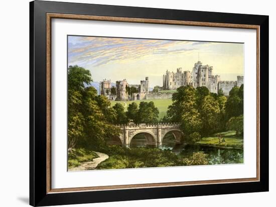 Alnwick Castle, Northumberland, Home of the Duke of Northumberland, C1880-Benjamin Fawcett-Framed Giclee Print