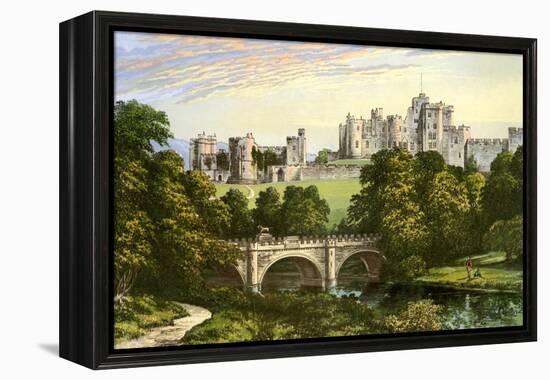 Alnwick Castle, Northumberland, Home of the Duke of Northumberland, C1880-Benjamin Fawcett-Framed Premier Image Canvas