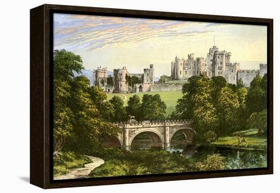 Alnwick Castle, Northumberland, Home of the Duke of Northumberland, C1880-Benjamin Fawcett-Framed Premier Image Canvas